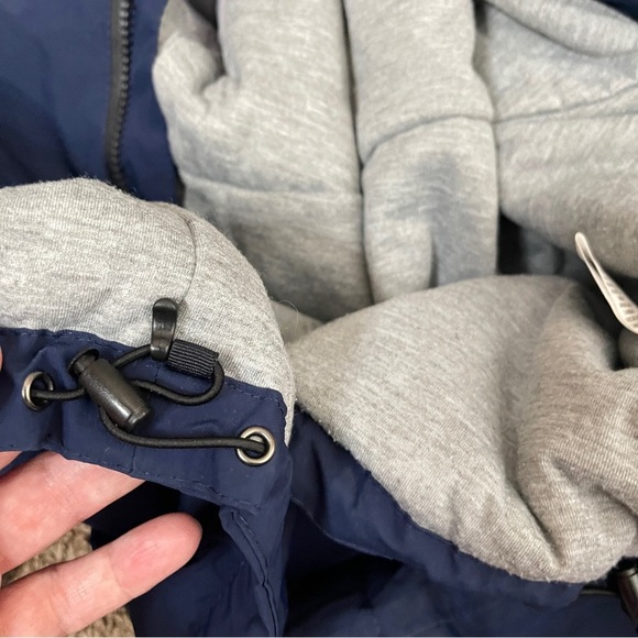 SPORT-TEK Unisex Foolish Heart Farm Navy Insulated All-Weather Hooded Jacket - Picture 12 of 13